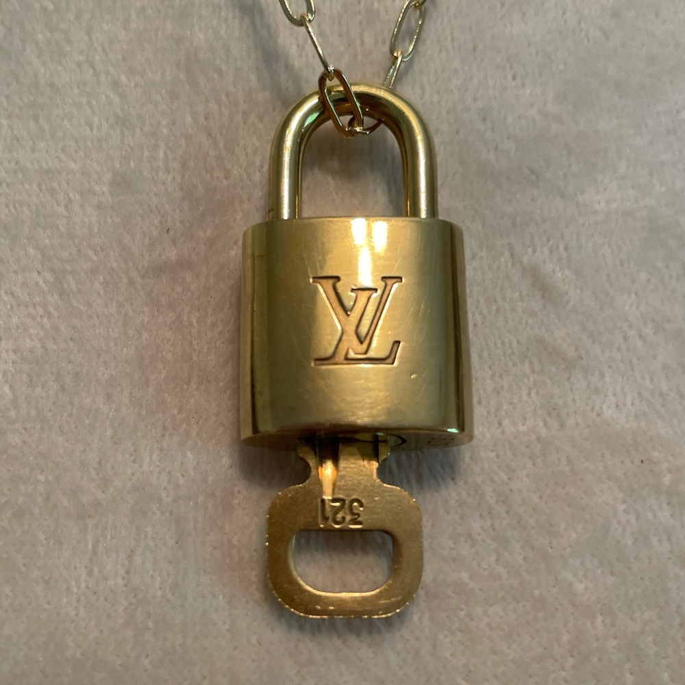 Authentic Louis Vuitton Lock and Key with Necklace